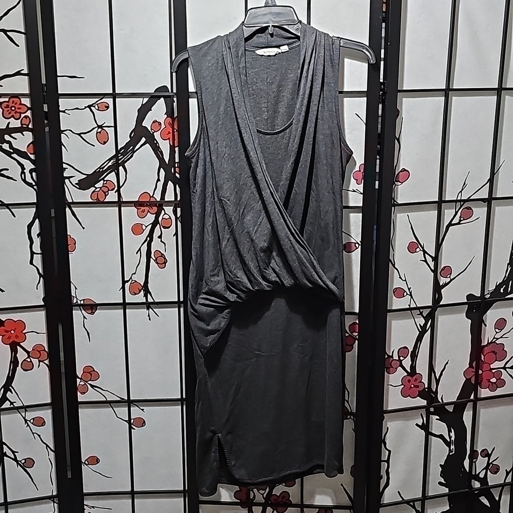 Athleta Sleeveless Gray Wrap Dress Size Small